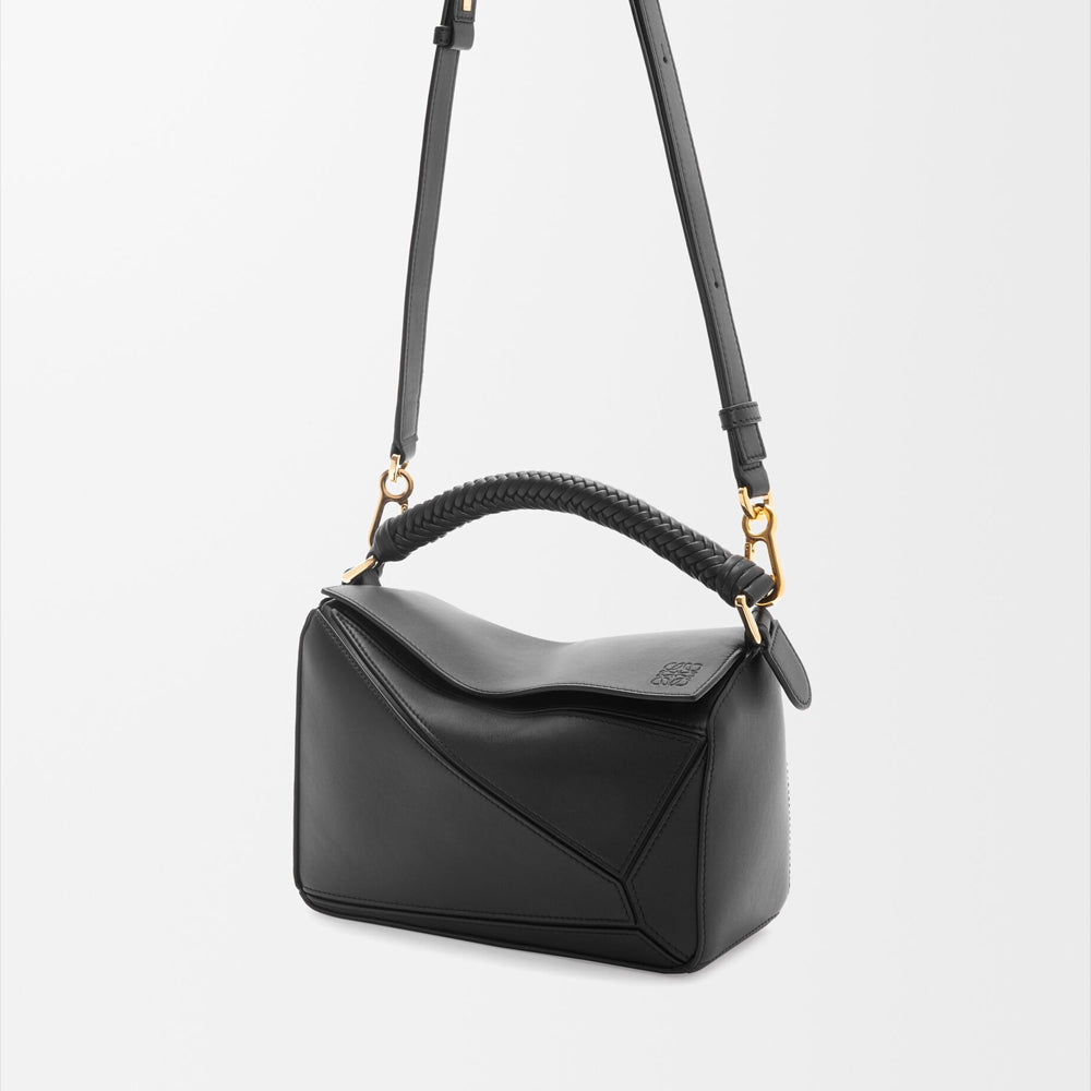 Loewe 經典小牛皮小號 Puzzle 腰包（棕褐）