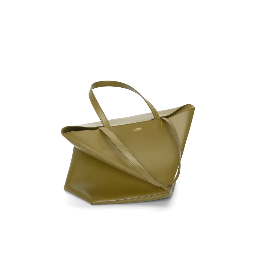 Loewe 經典小牛皮小號 Puzzle 腰包（棕褐）