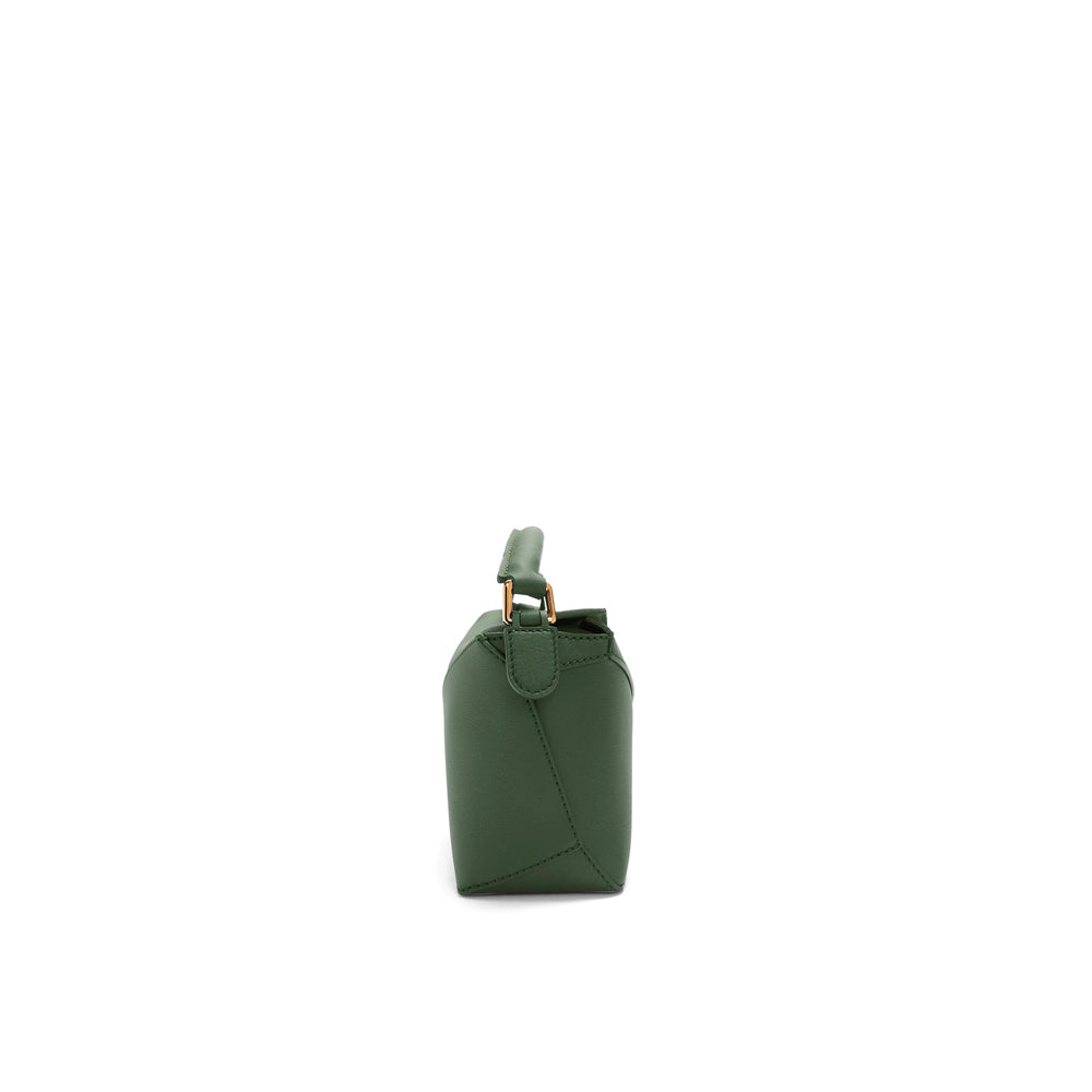 Loewe Mini Puzzle 經典小牛皮包（瓶綠色）