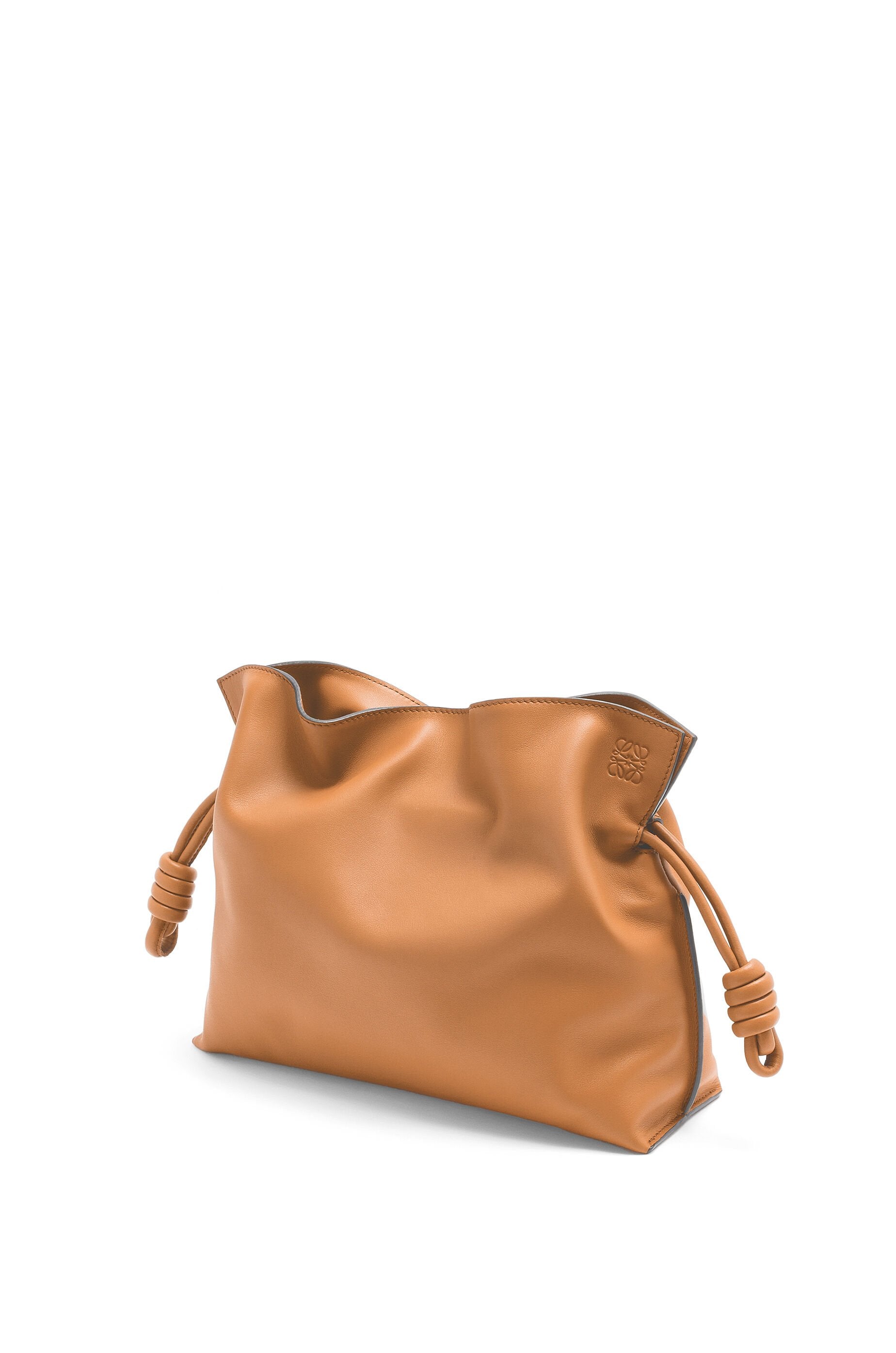 Loewe Medium Flamenco clutch in nappa calfskin (Colour: Warm Desert)