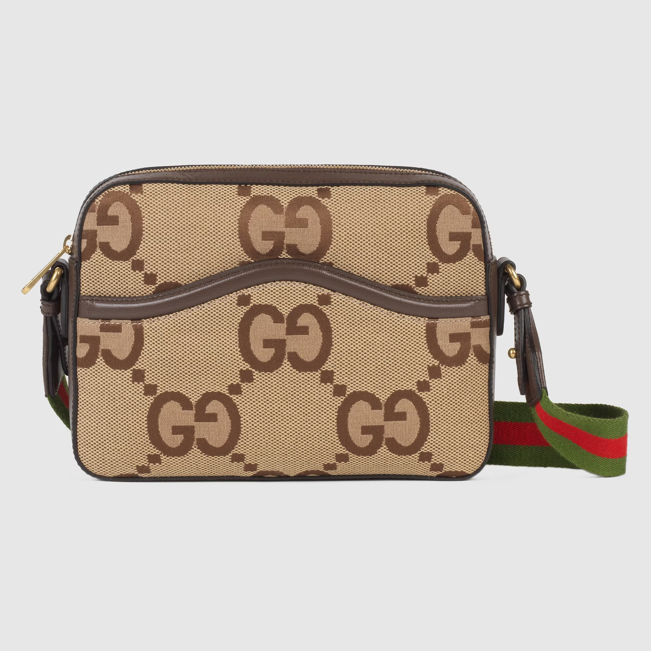 Gucci Jumbo GG Messenger Bag (Camel and Ebony)