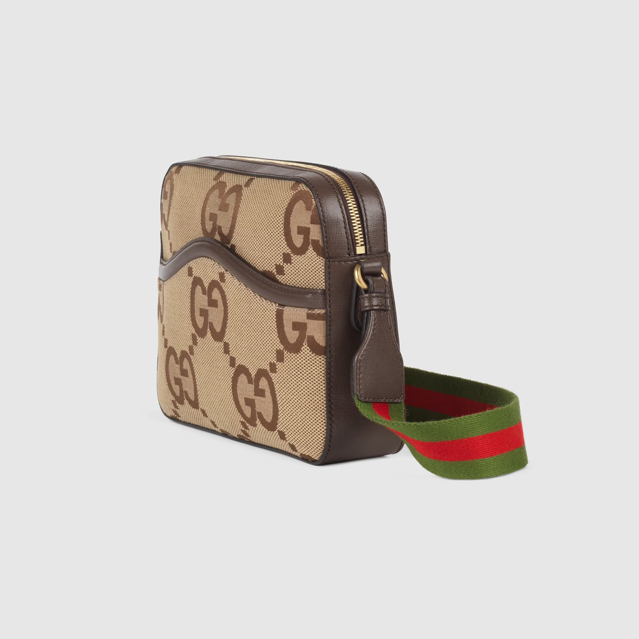 Gucci Jumbo GG Messenger Bag (Camel and Ebony)