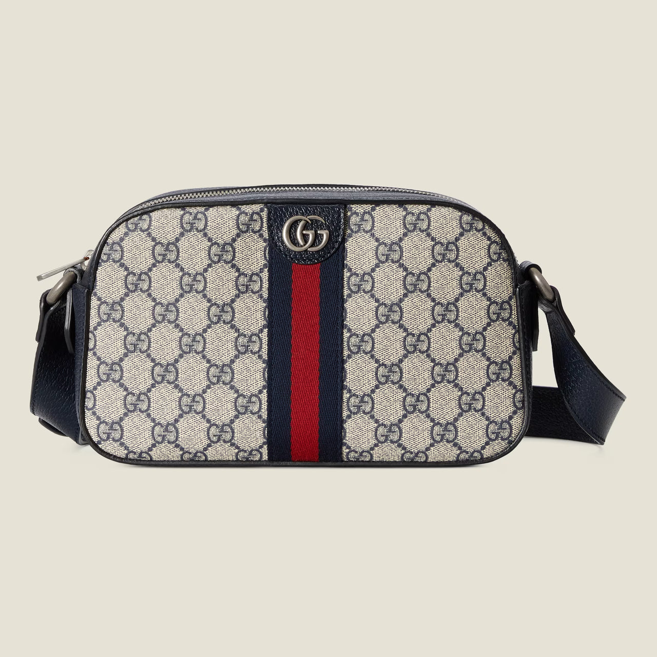 Gucci Ophidia GG Shoulder Bag  (Beige and Blue)