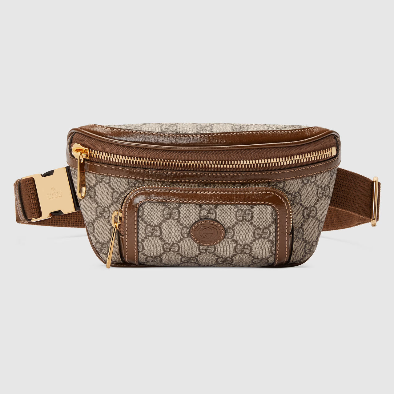 Gucci Belt Bag with Interlocking G (Beige & Ebony)
