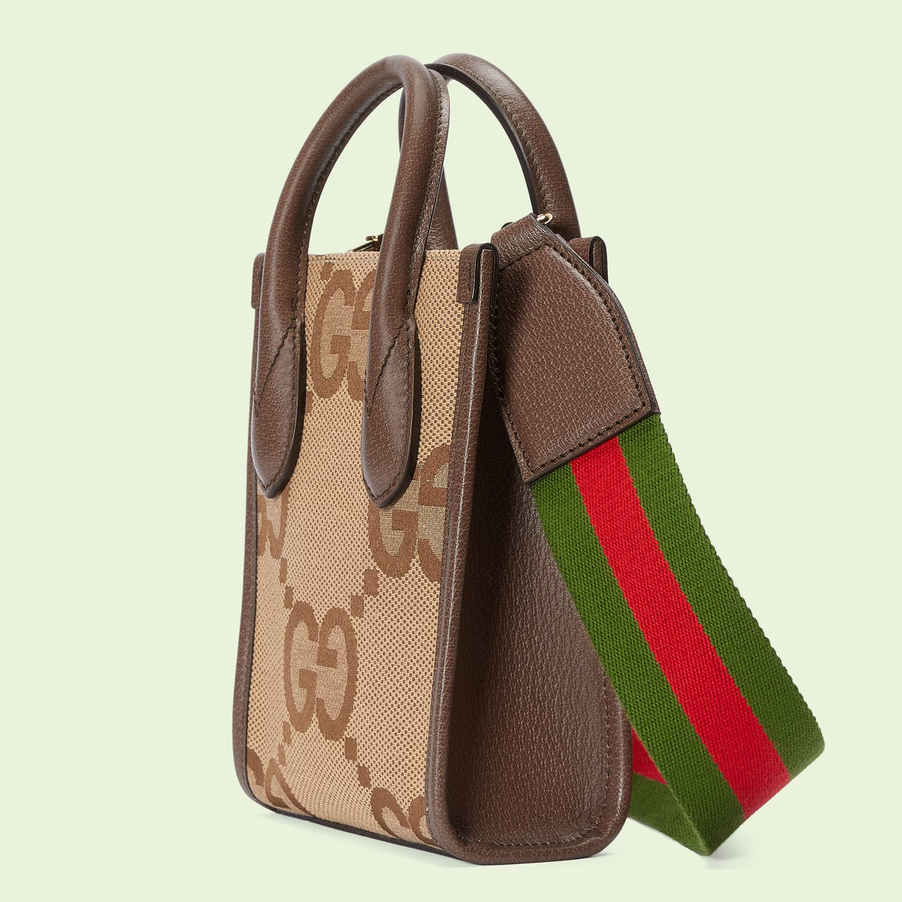 Gucci Jumbo GG Mini Tote Bag  (Camel & Ebony)
