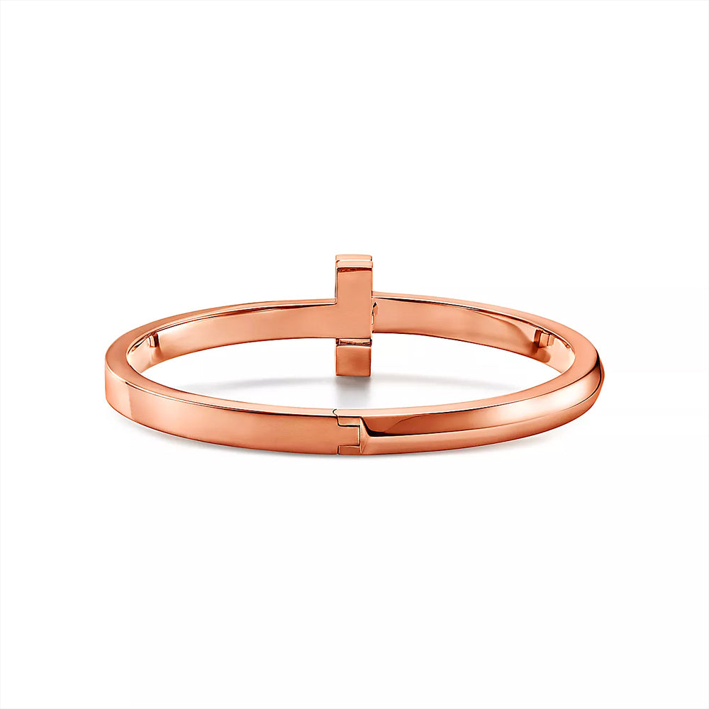 Tiffany & Co. Tiffany T T1 玫瑰金鉸鏈寬手鐲