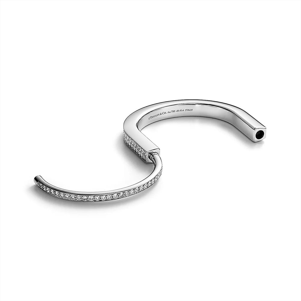 Tiffany & Co. Tiffany Lock 白金密鑲鑽石手鐲
