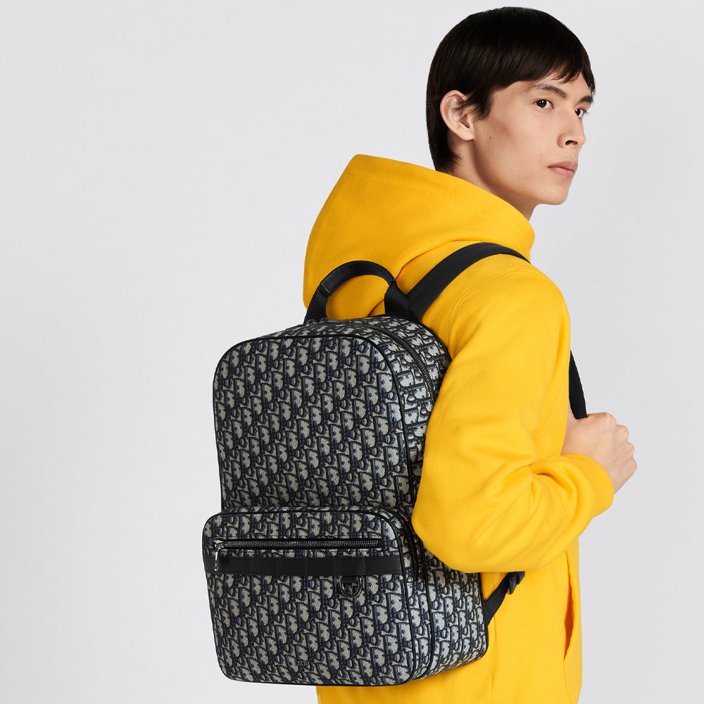 Dior Safari Backpack (Beige and Black Dior Oblique Jacquard)