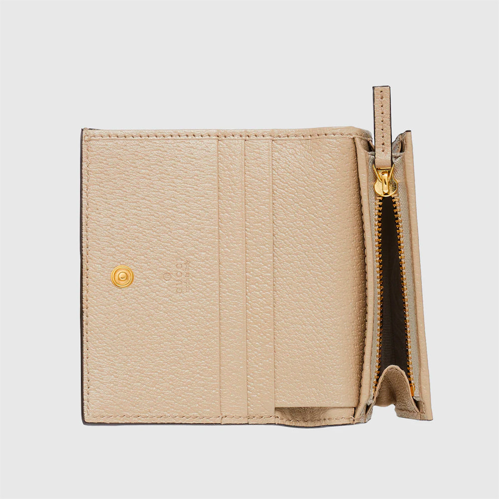 Hong Kong Stock - Gucci OPHIDIA GG CARD CASE WALLET (Beige and white GG Supreme canvas))