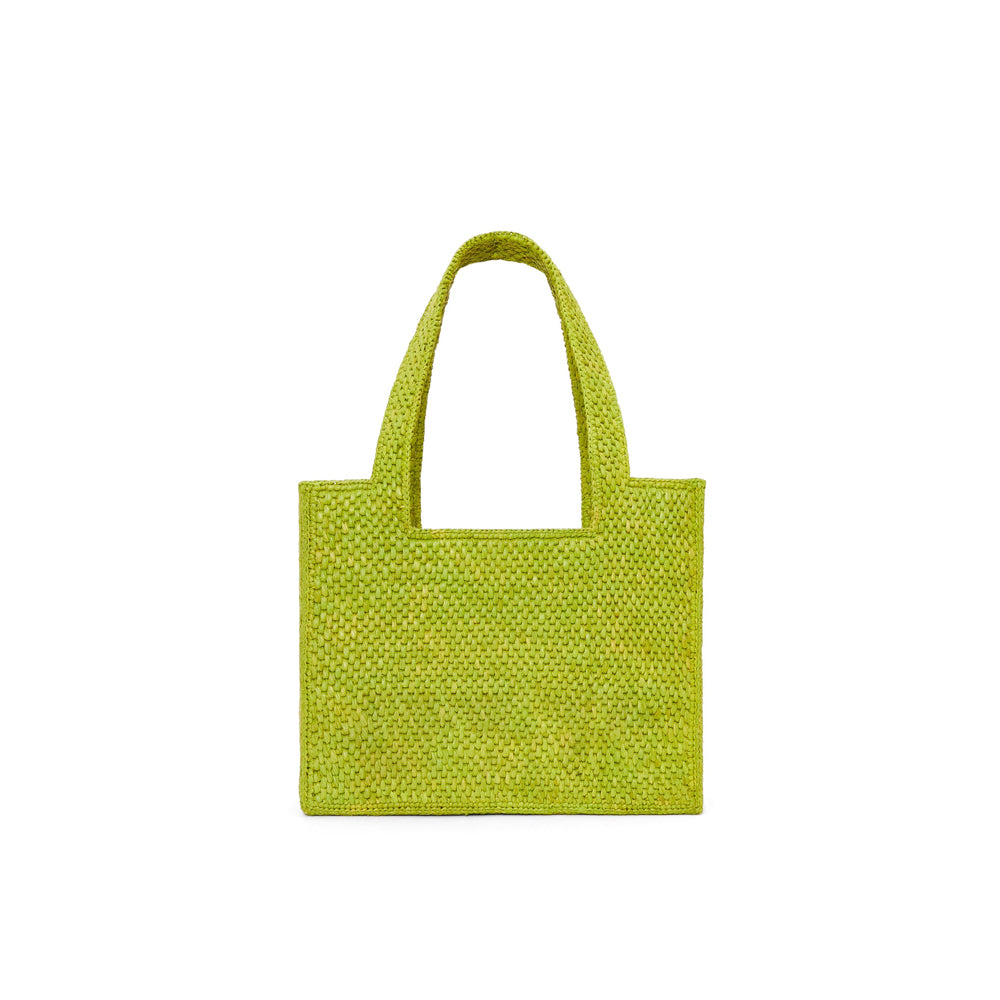 Loewe Medium LOEWE Font Tote in raffia (Meadow Green)