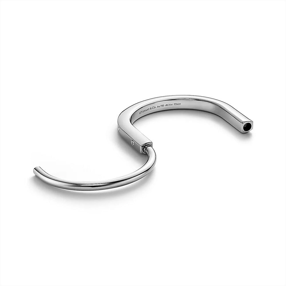 Tiffany & Co. Tiffany Lock 白金鑲鑽手鐲