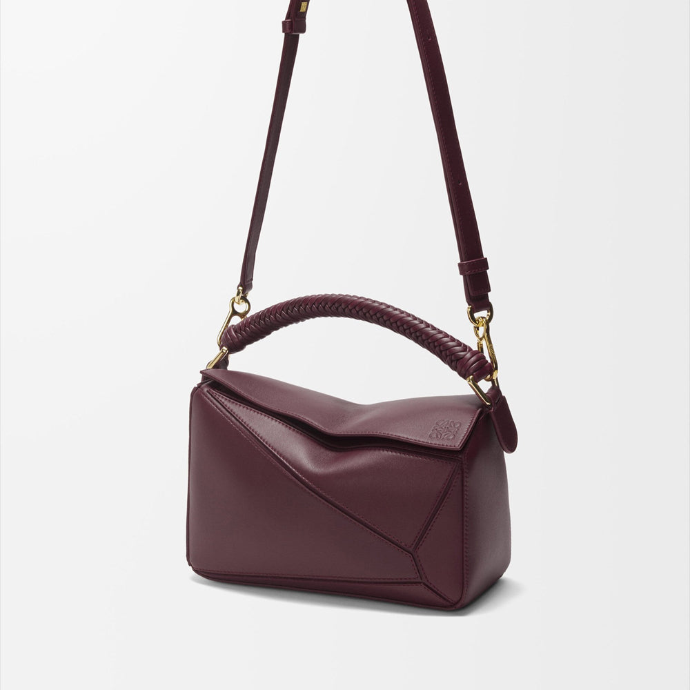 Loewe 經典小牛皮小號 Puzzle 腰包（棕褐）