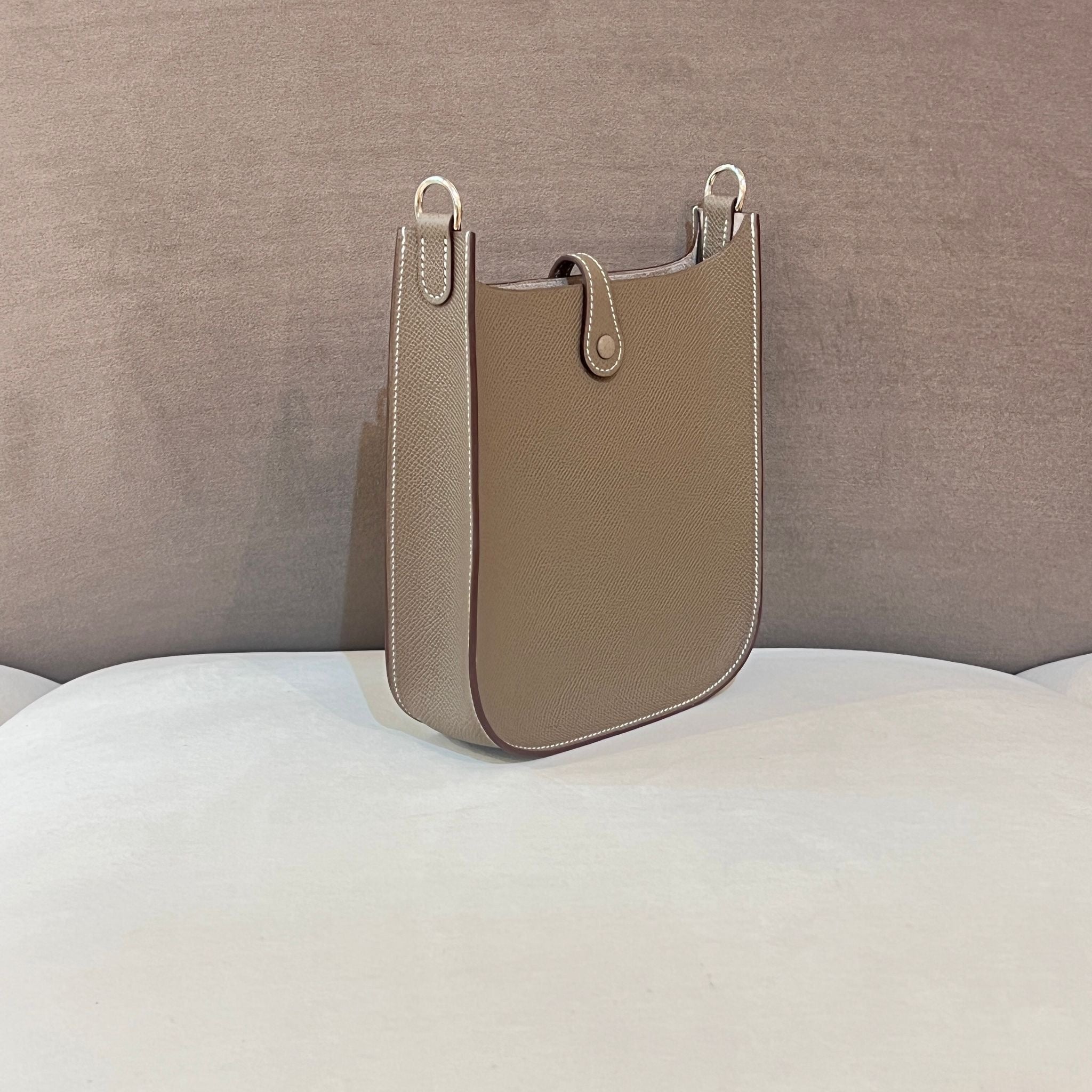 Hong Kong Stock - Hermes Mini Evelyne (Etoupe/Silver)