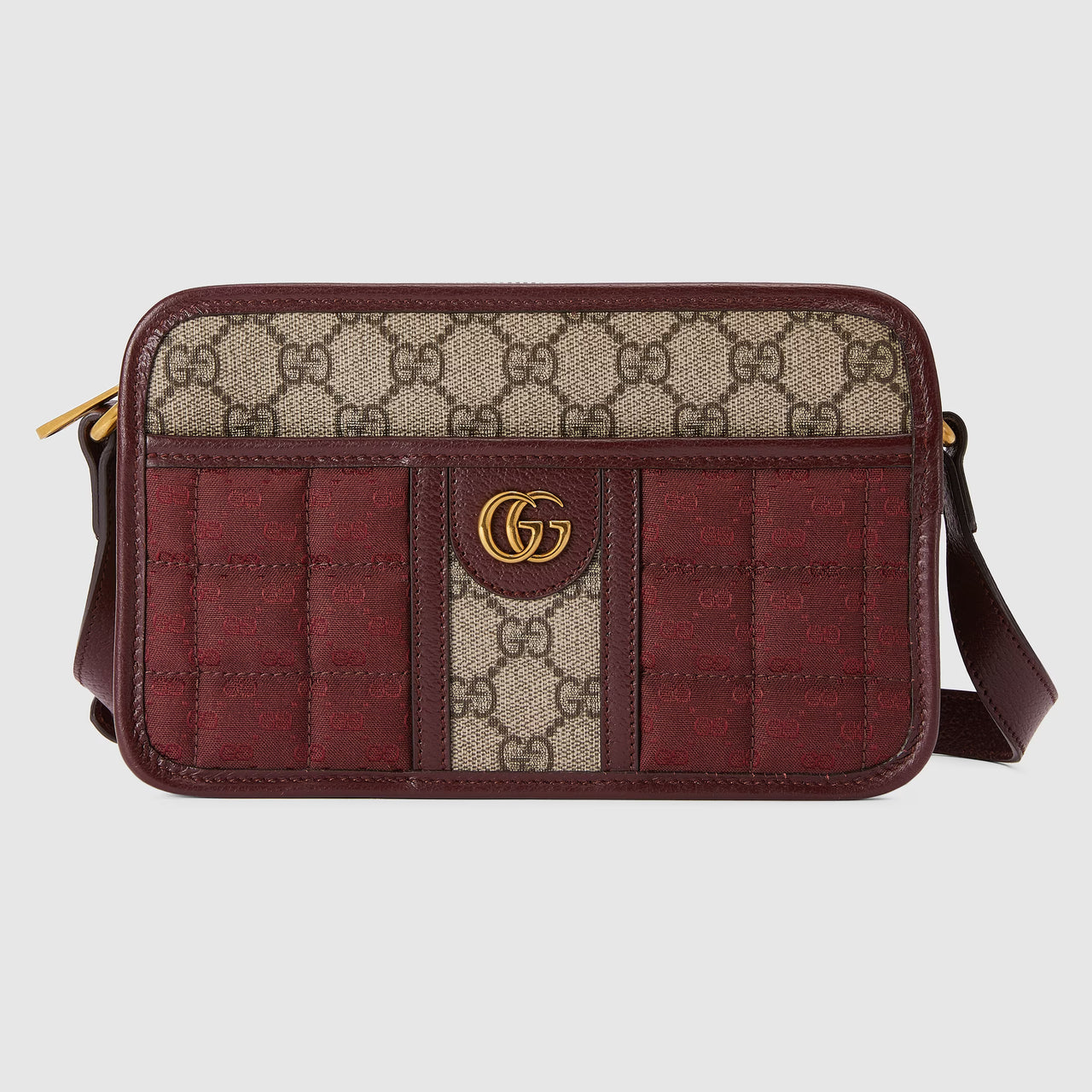 Gucci Mini GG Canvas Mini Shoulder Bag (Burgundy)