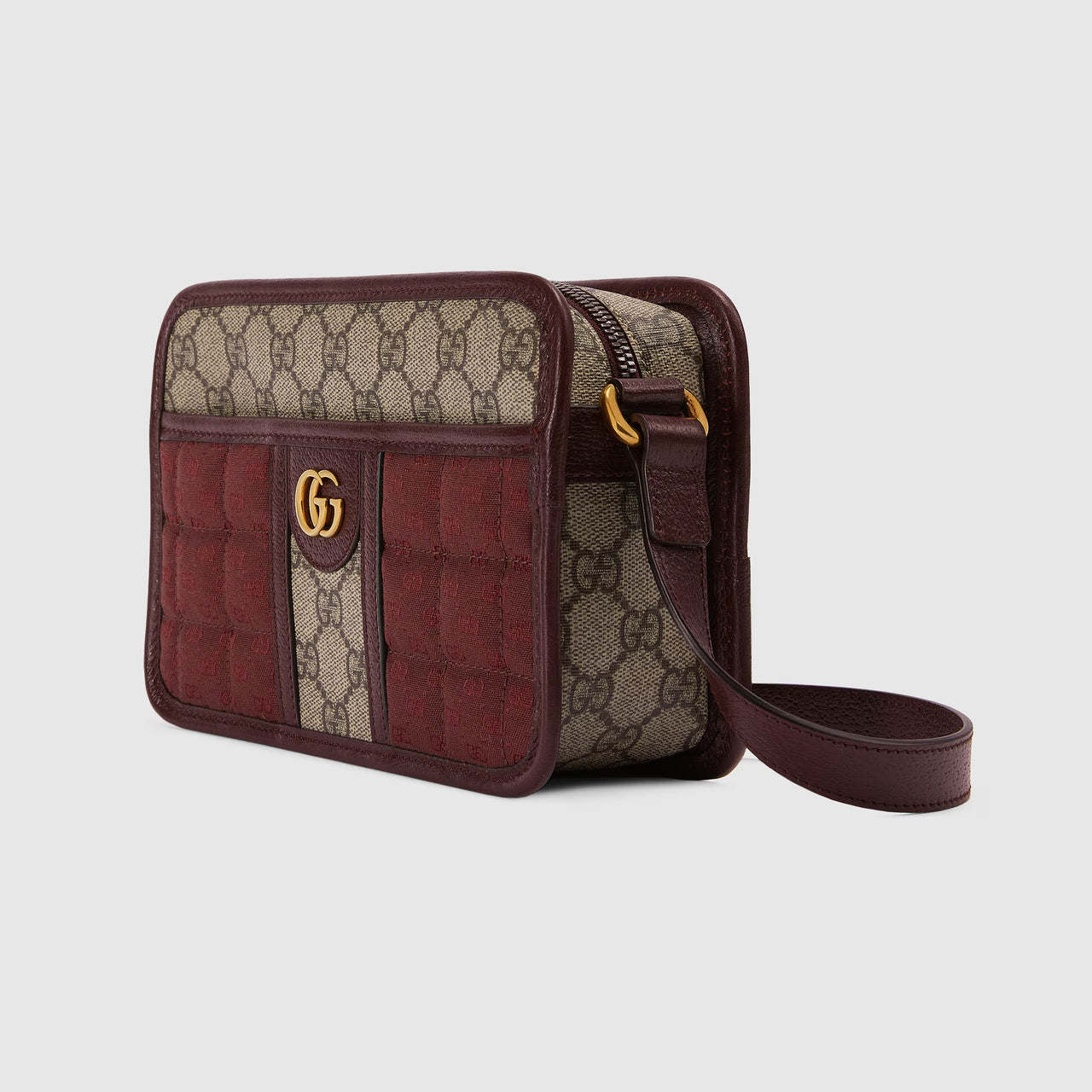 Gucci Mini GG Canvas Mini Shoulder Bag (Burgundy)