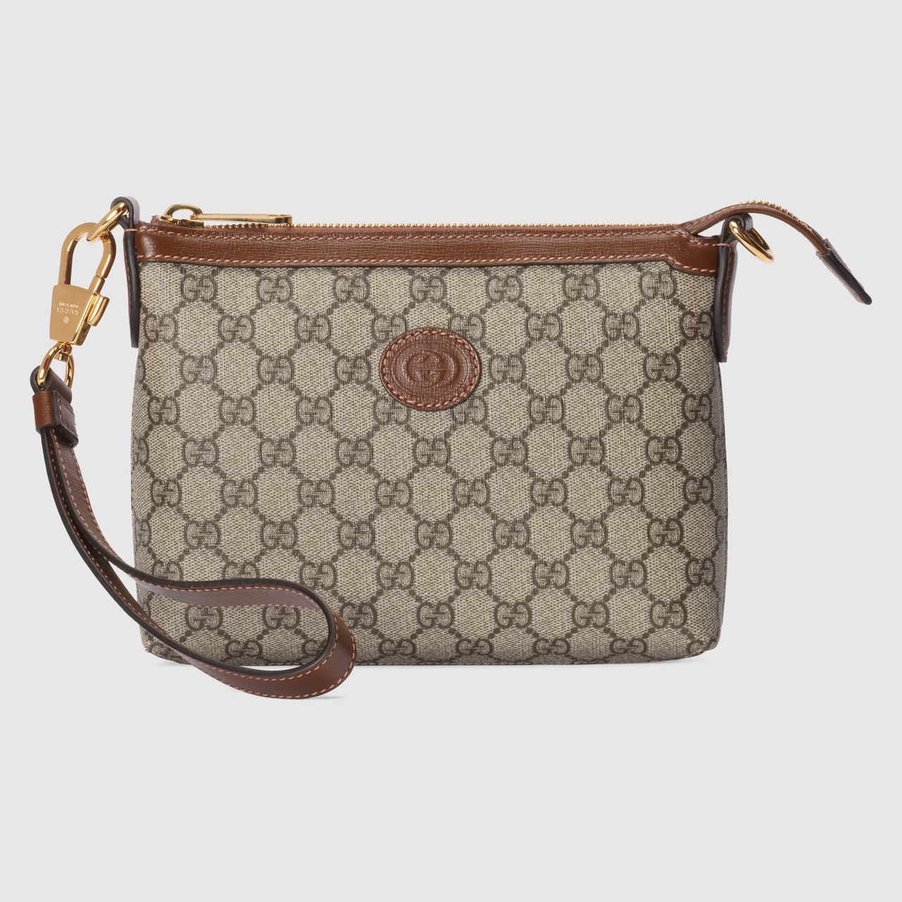 Gucci Messenger Bag with Interlocking G (Beige and Ebony)