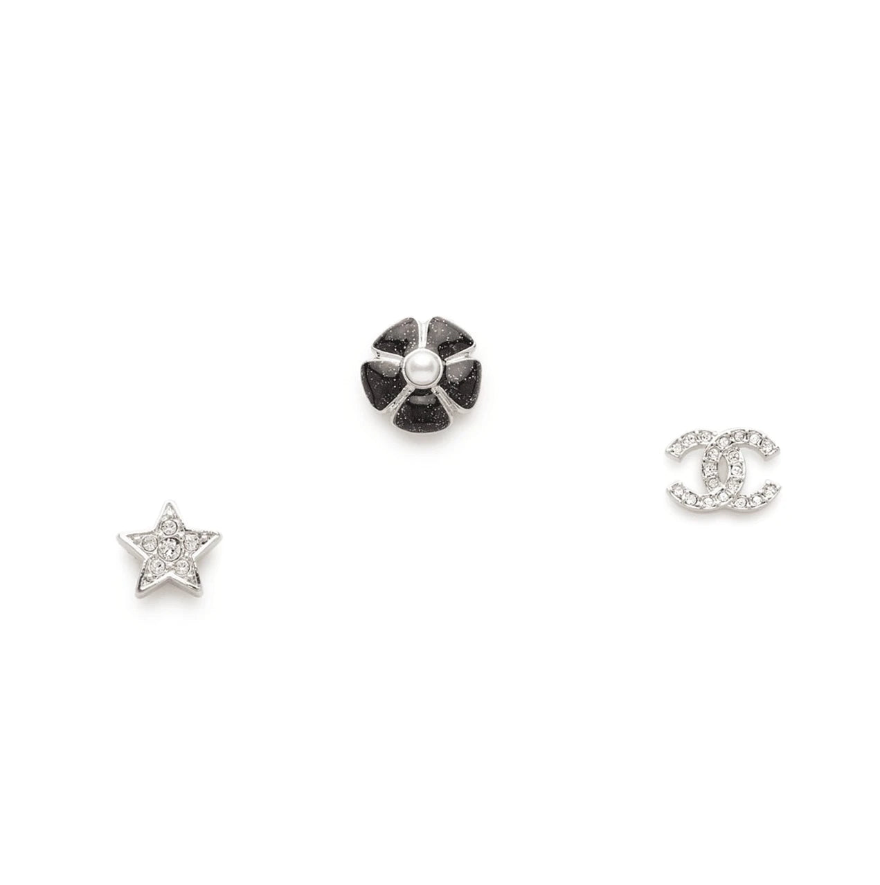 Hong Kong Stock - Chanel Mini CC Logo Star Stud Earrings 3 Pieces ABG901