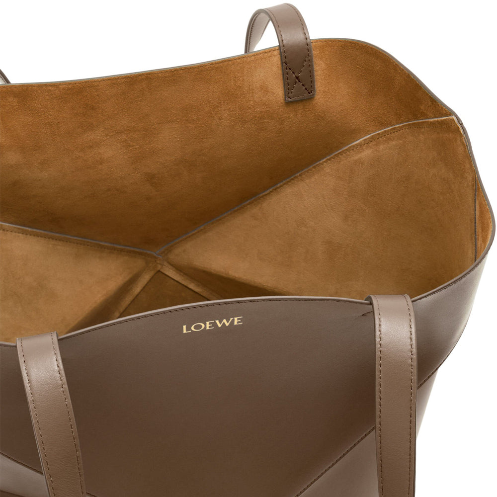Loewe 經典小牛皮小號 Puzzle 腰包（棕褐）