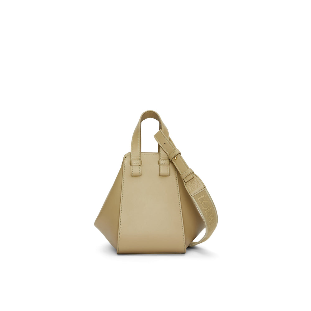 Loewe Compact Hammock bag in satin calfskin (Clay Green)