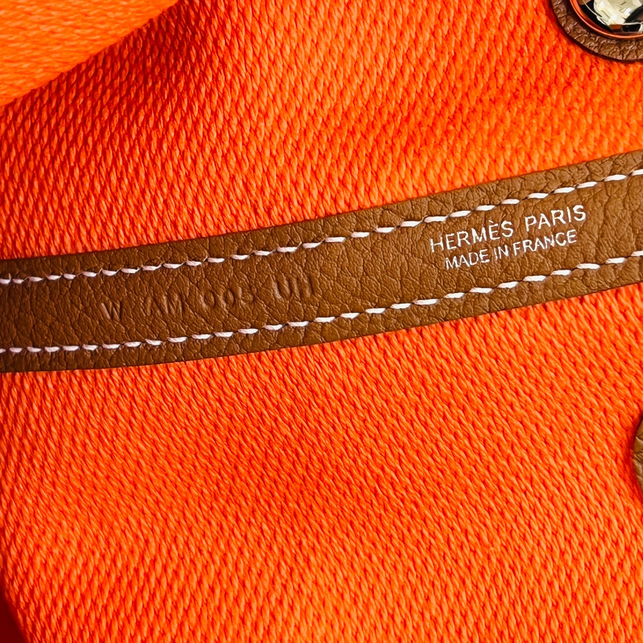 Hong Kong Stock - Hermes Garden Party 30 (Twill H Veau Negonda / Ecru Oran)