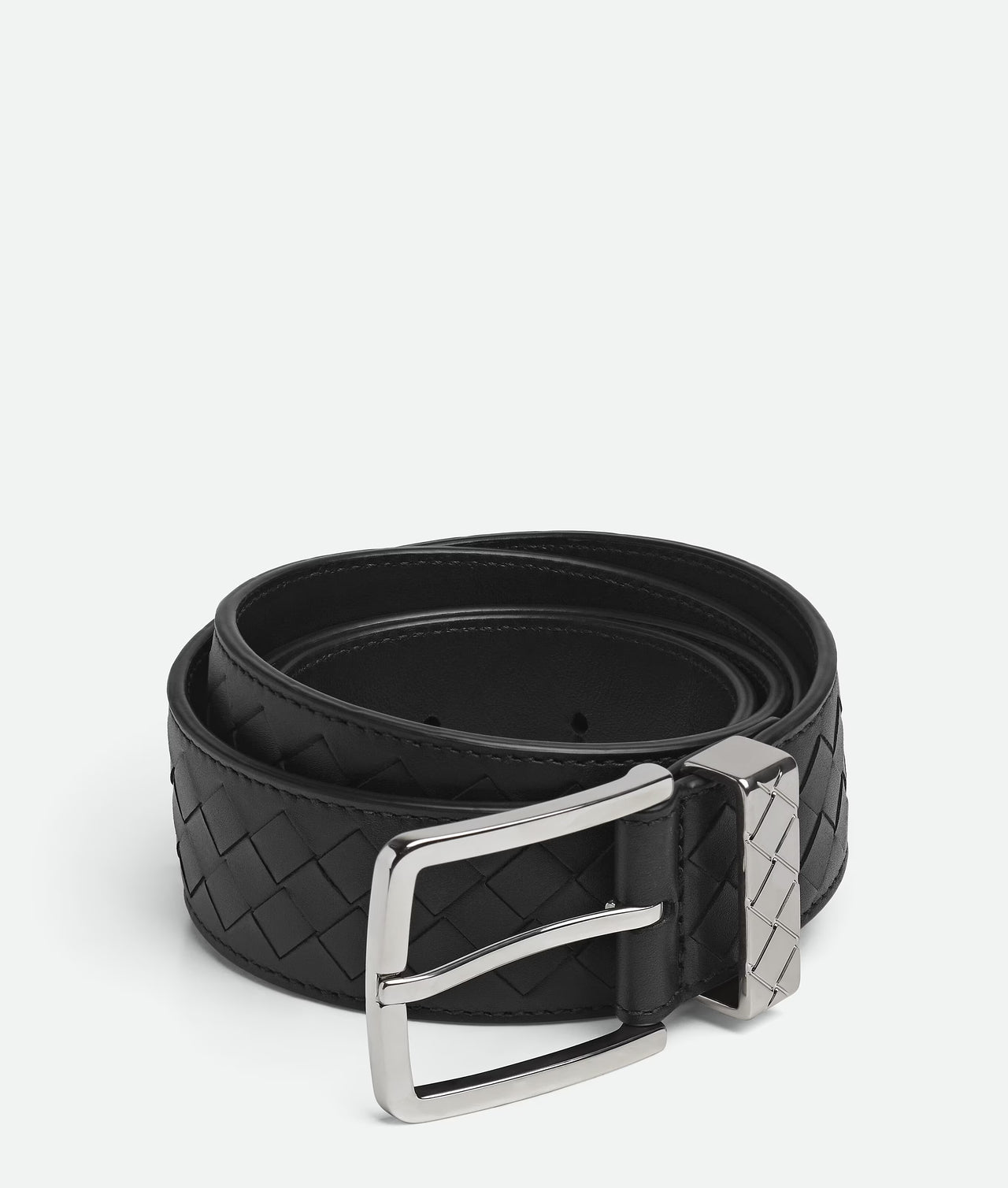 Bottega Veneta Intreccio Loop Belt Size 95cm (Color: Black)