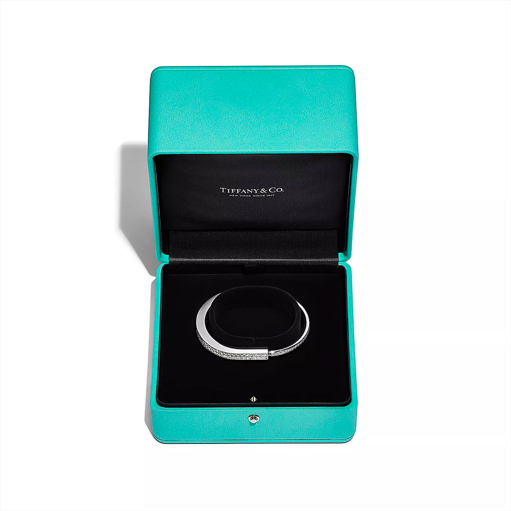 Tiffany & Co. Tiffany Lock 白金密鑲鑽石手鐲
