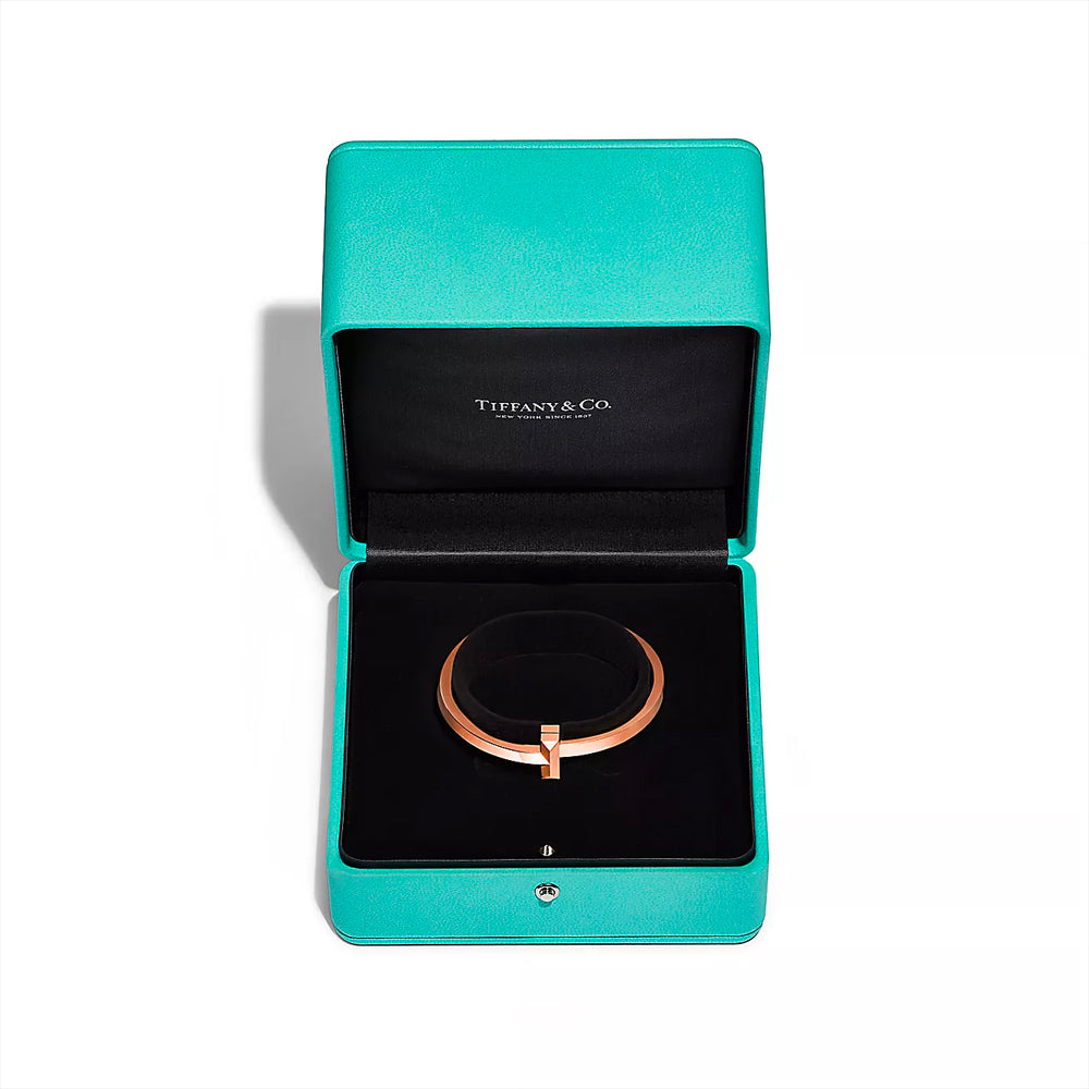 Tiffany & Co. Tiffany T T1 玫瑰金鉸鏈寬手鐲