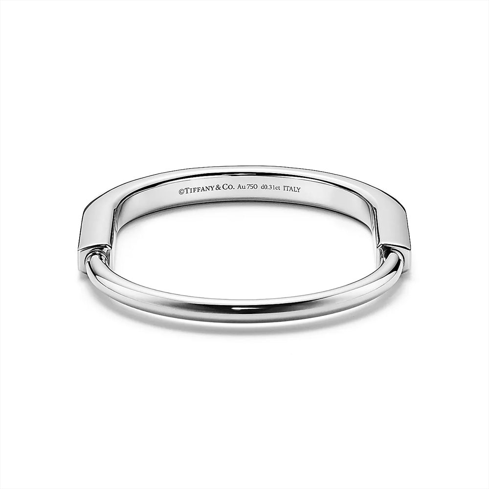 Tiffany & Co. Tiffany Lock 白金鑲鑽手鐲