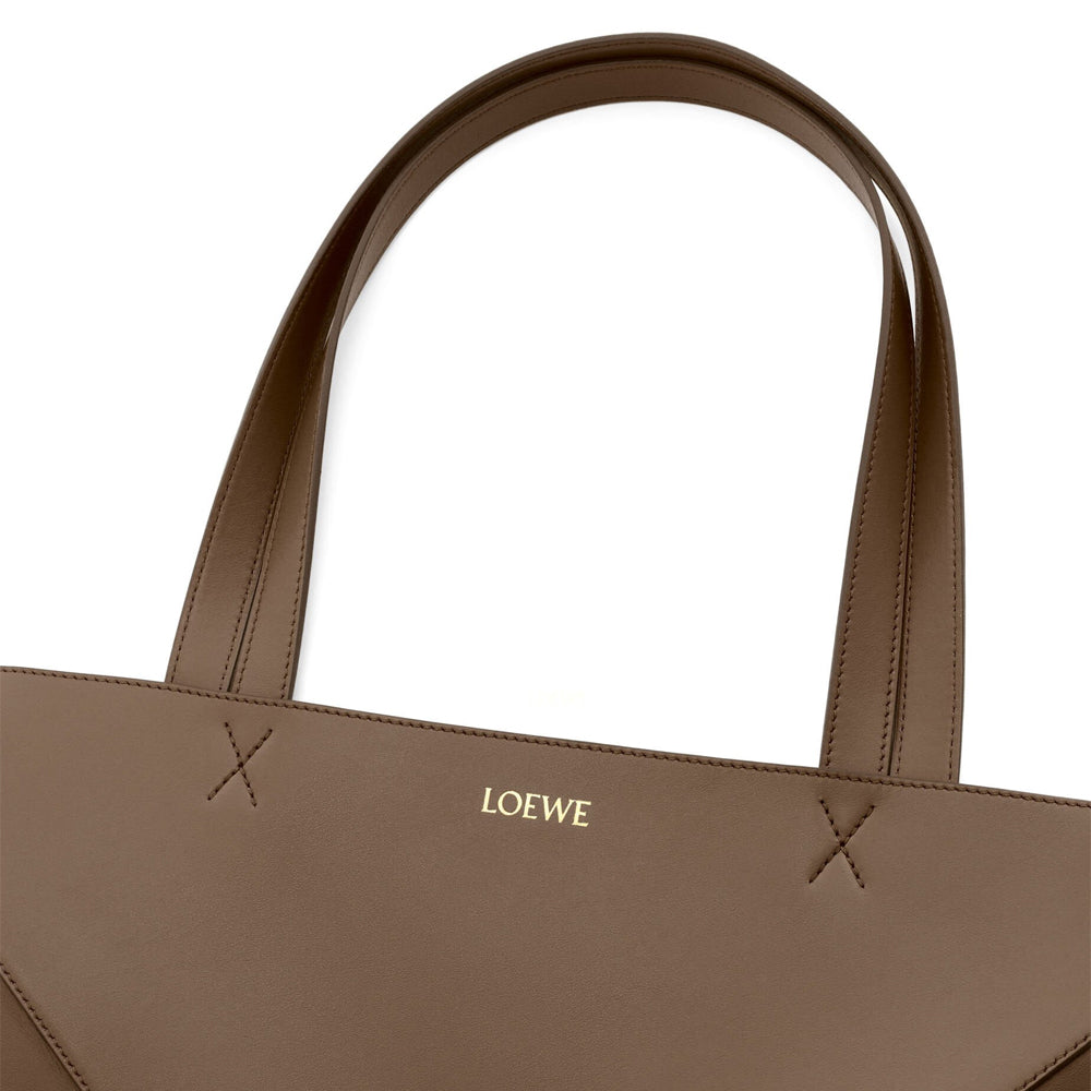 Loewe 經典小牛皮小號 Puzzle 腰包（棕褐）