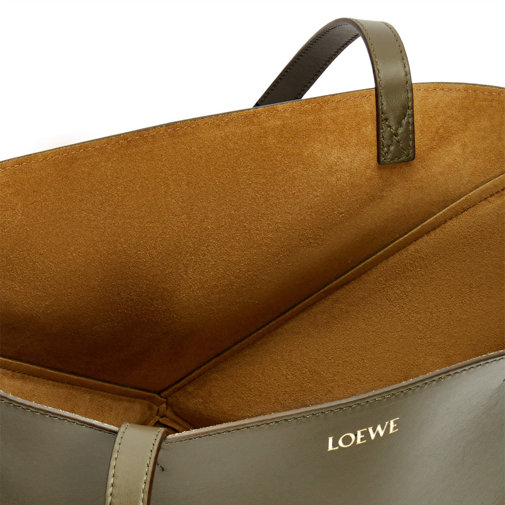 Loewe 經典小牛皮小號 Puzzle 腰包（棕褐）