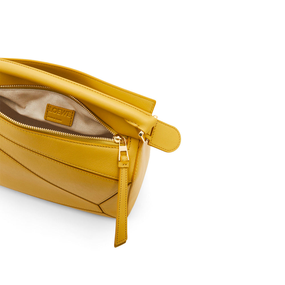 Loewe Small Puzzle bag in classic calfskin (Bright Ochre)