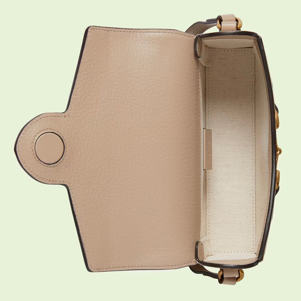 Hong Kong Stock - Gucci Horsebit 1955 mini bag (Beige and white GG Supreme canvas)