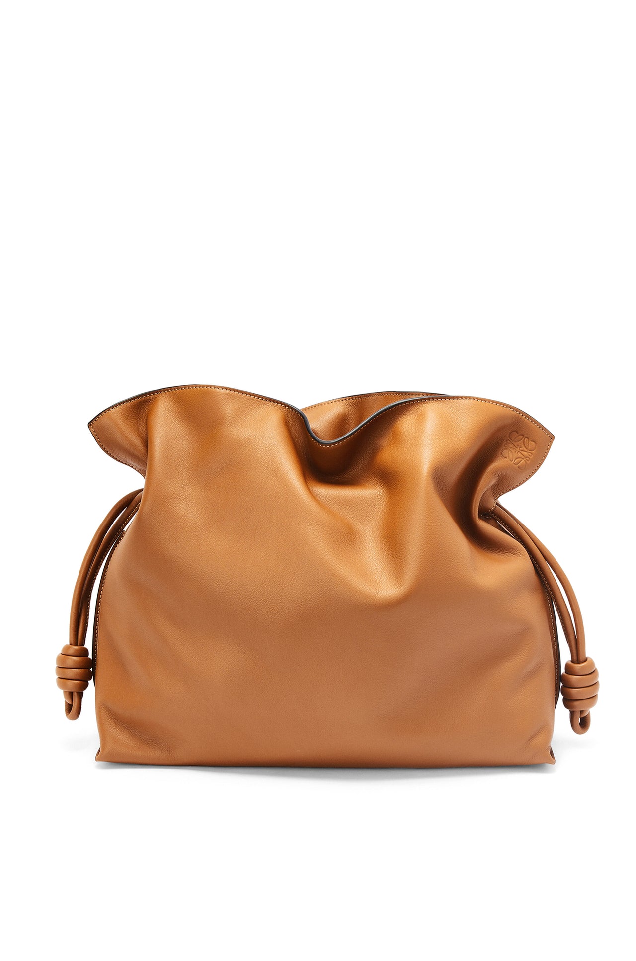 Loewe Large Flamenco clutch in nappa calfskin (Colour: Warm Desert)