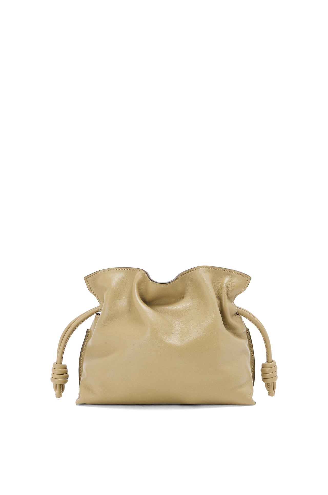 Loewe Mini Flamenco clutch in nappa calfskin (Colour: Clay Green)