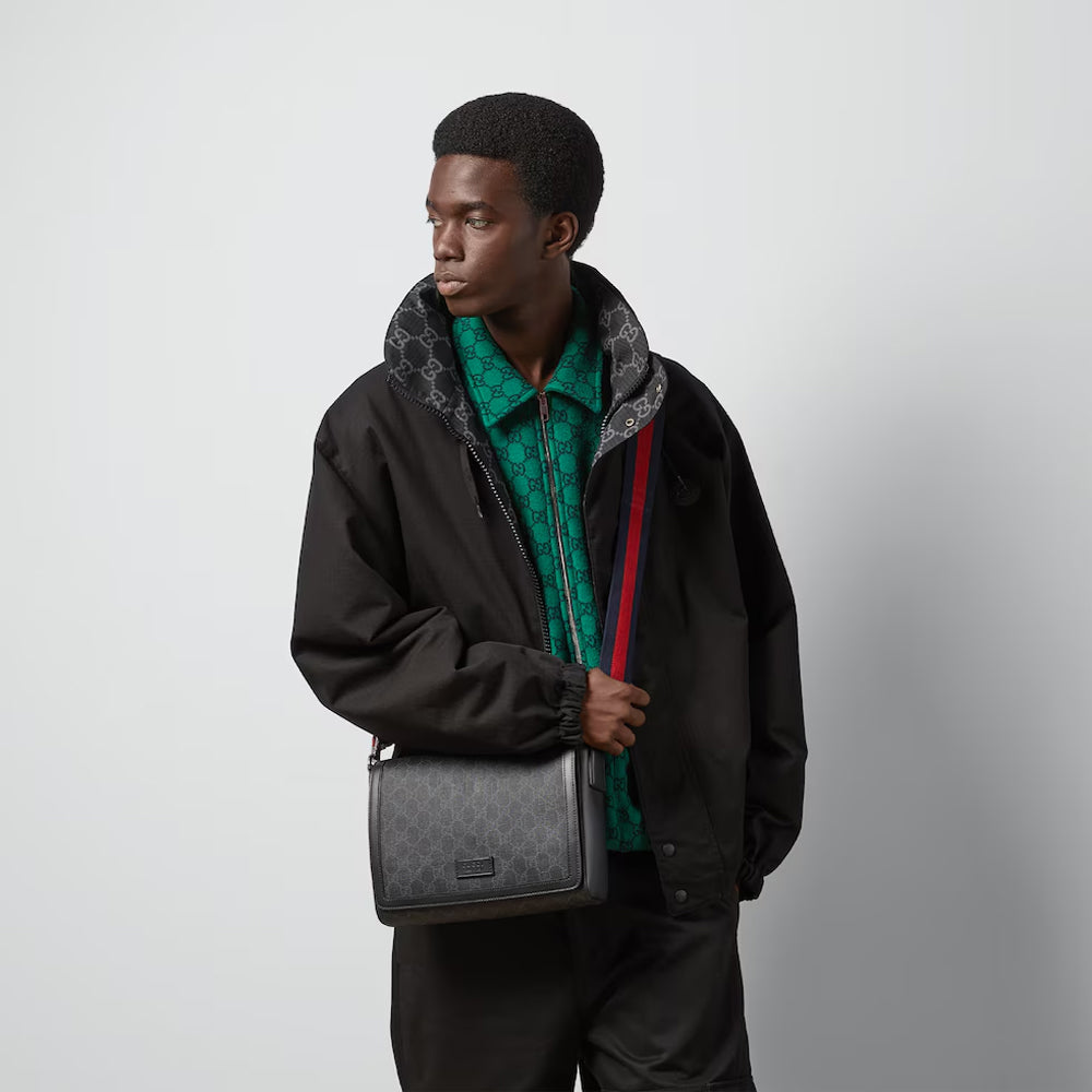 Gucci GG Crossbody Bag (GG black Supreme canvas)