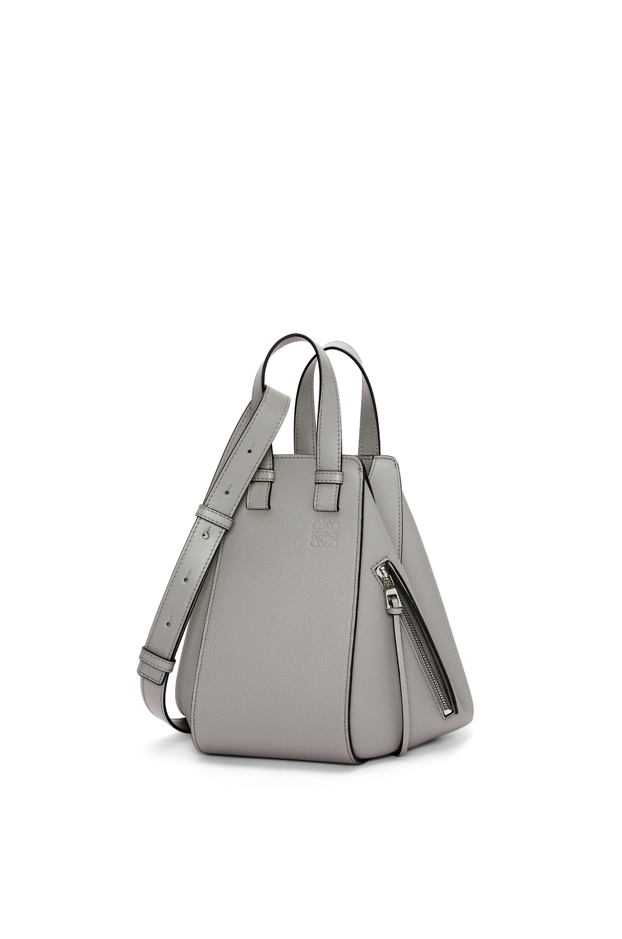 Loewe Small Hammock bag in soft grained calfskin (Colour:  Pearl Grey)