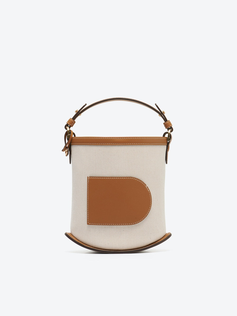 Delvaux Pin Mini Bucket in Canvas (Natural-Tan)