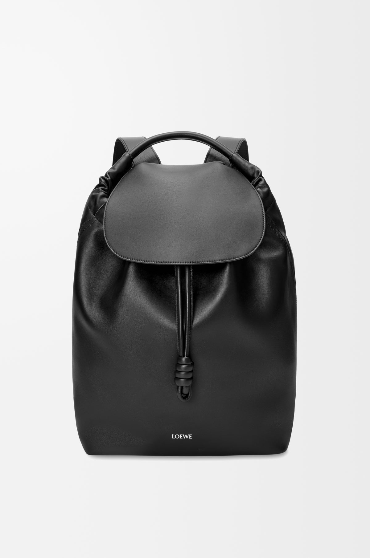 Loewe Flamenco backpack in shiny supple calfskin (Black)