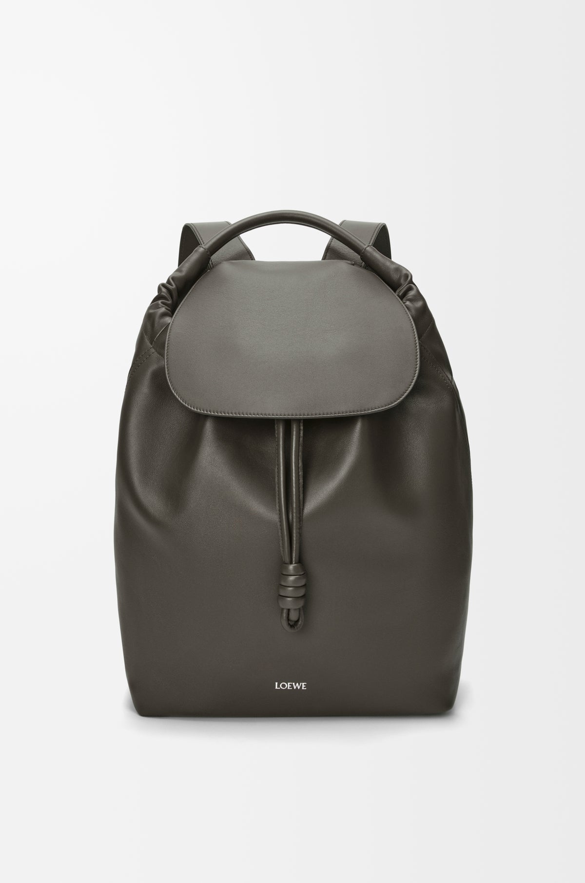 Loewe Flamenco backpack in shiny supple calfskin (Dark Grey)