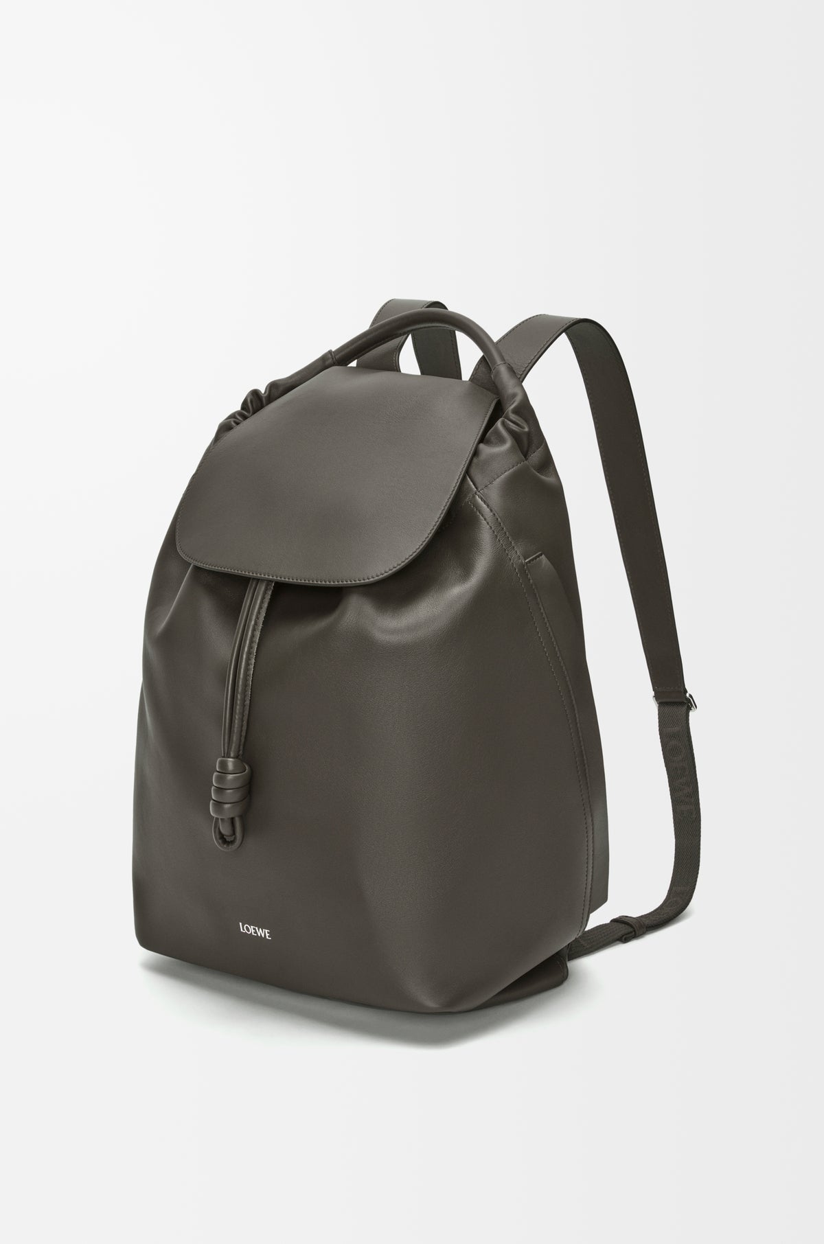 Loewe Flamenco backpack in shiny supple calfskin (Dark Grey)