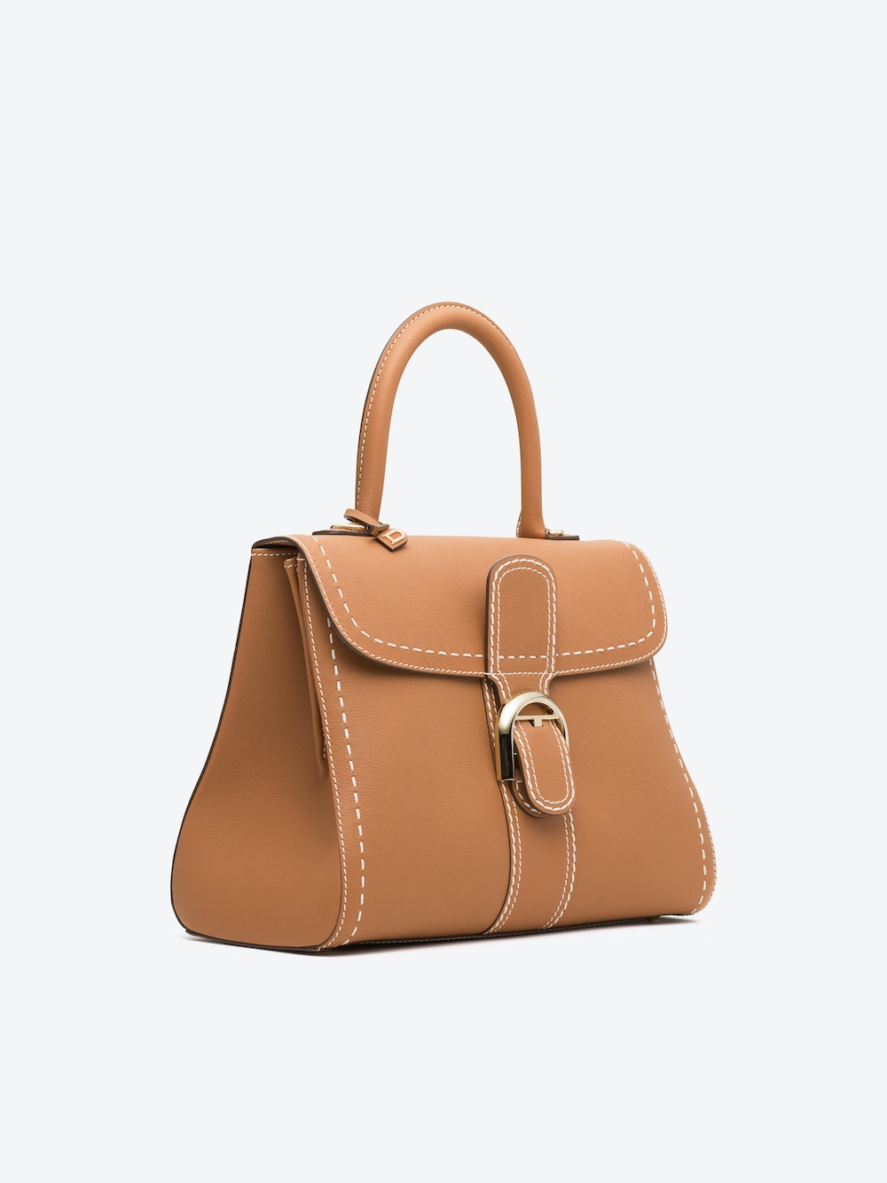 Delvaux Brillant MM Surpiqué 中號手袋 (Vegetal/ Ivory)