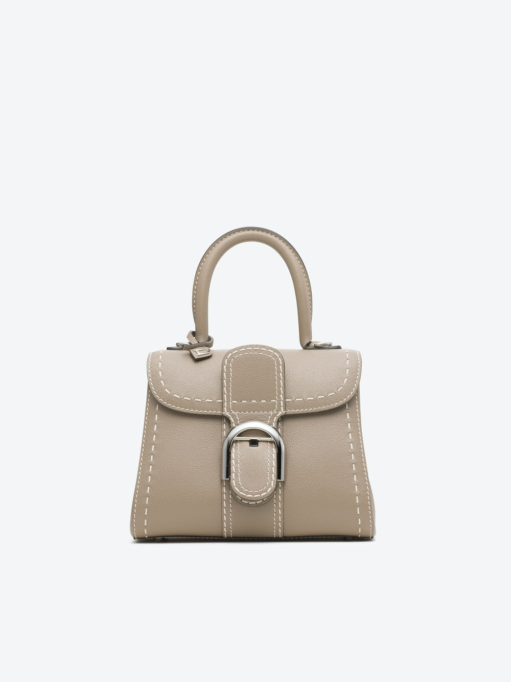 Delvaux Brillant Mini Surpiqué Rodeo 小牛皮（Tourterelle I - 象牙色）