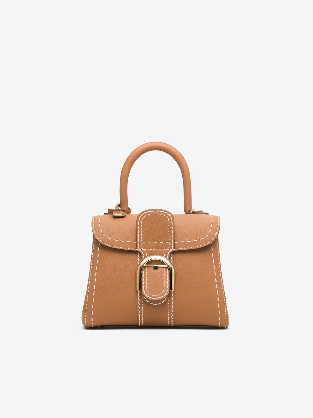 Delvaux Brillant Mini Surpiqué in Rodeo Calf (Vegetal - Ivory)