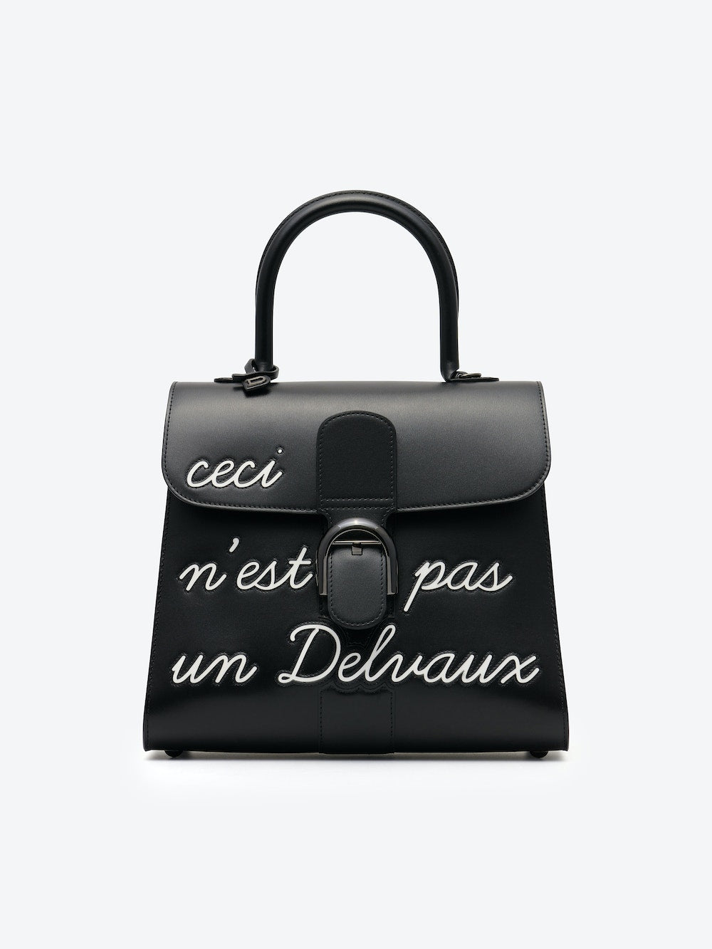 Delvaux L'Humour MM in Box Calf (Black)