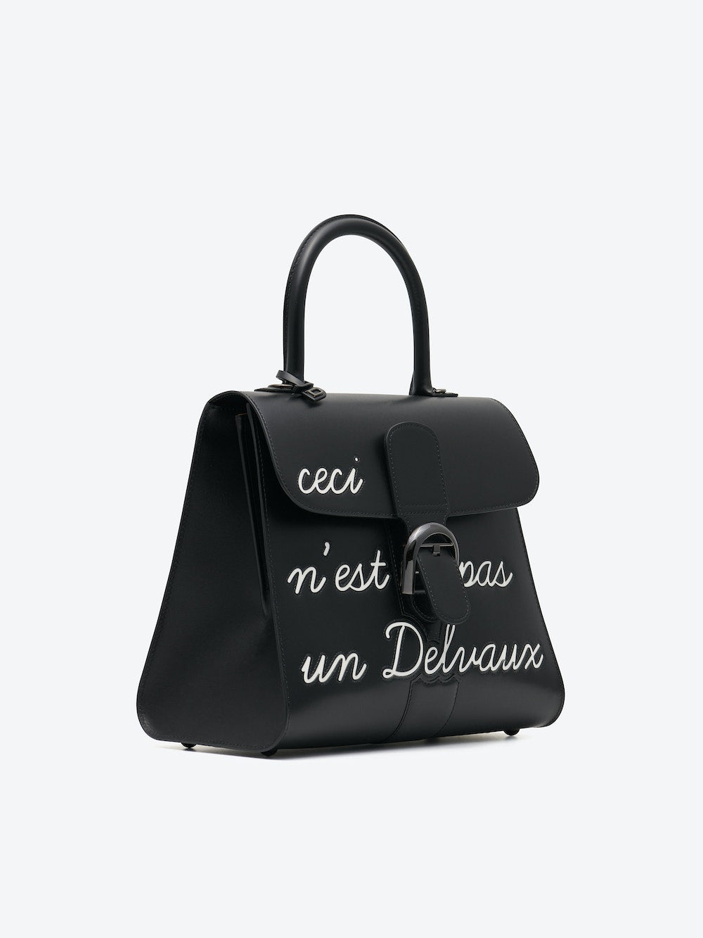 Delvaux L'Humour MM in Box Calf (Black)