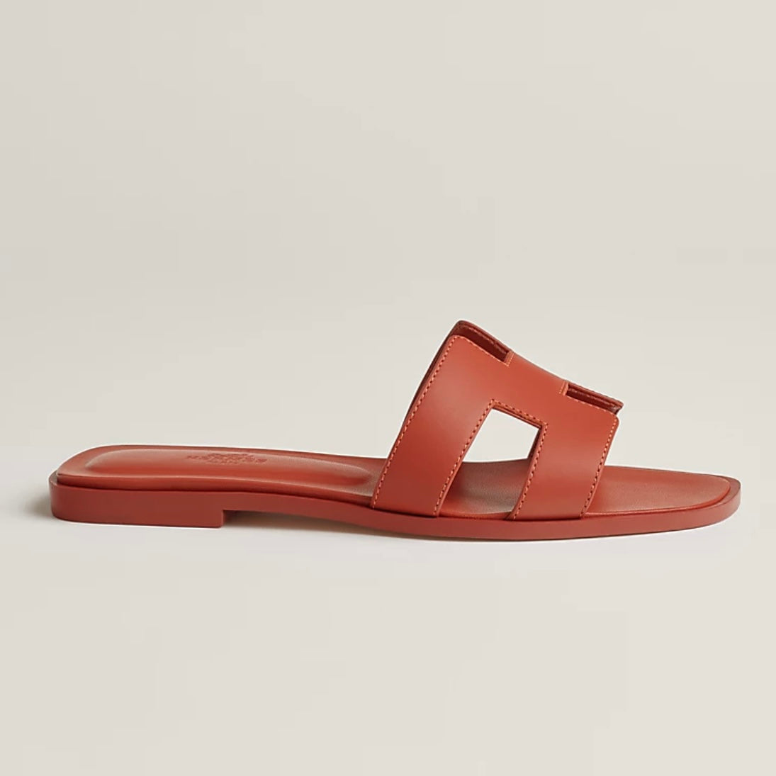 Hong Kong Stock - Hermes Oran Sandal (rouge de turin/Size 37.5)