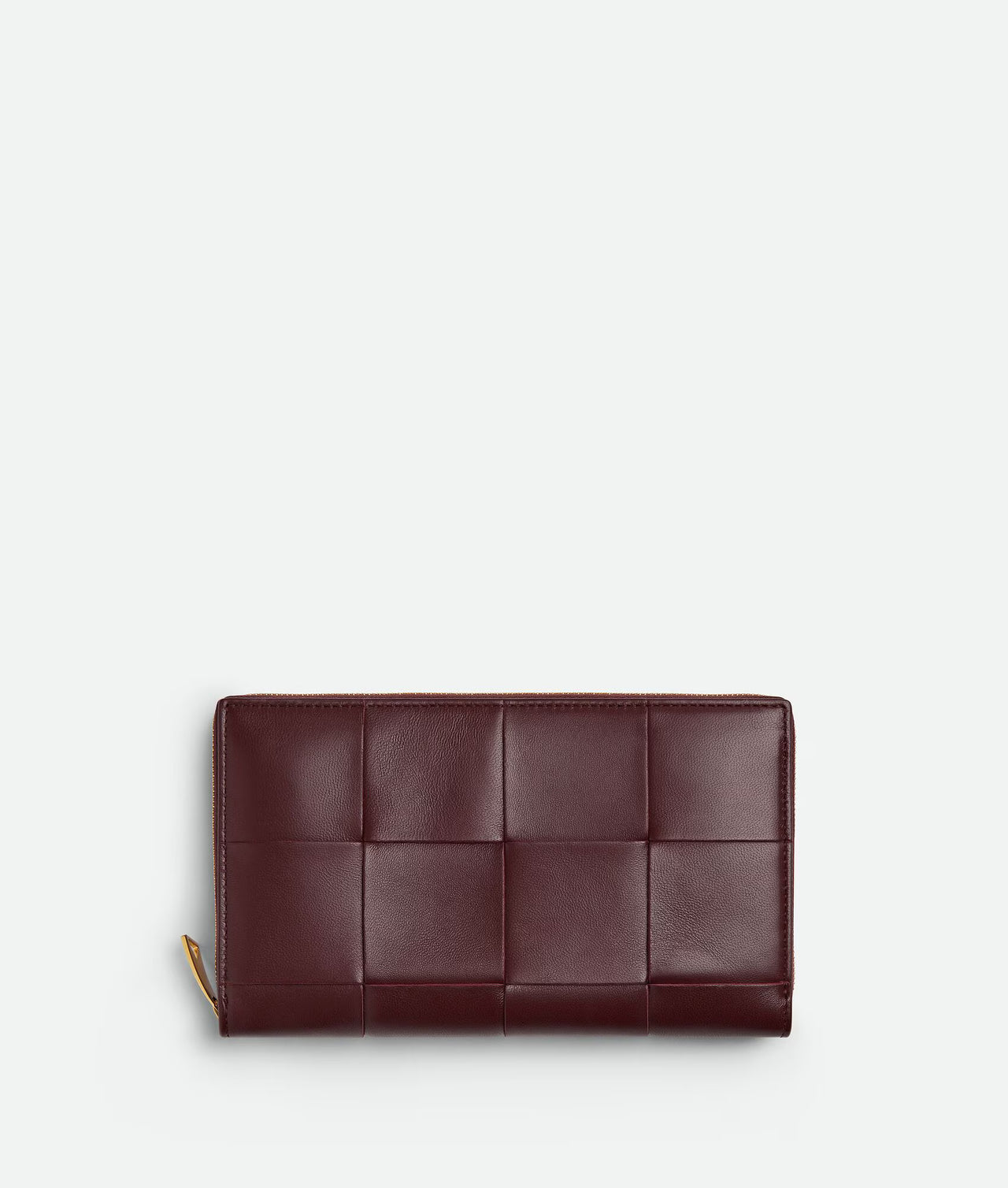 Bottega Veneta Cassette Zip Around Wallet (Madder Brown/Rosewood)