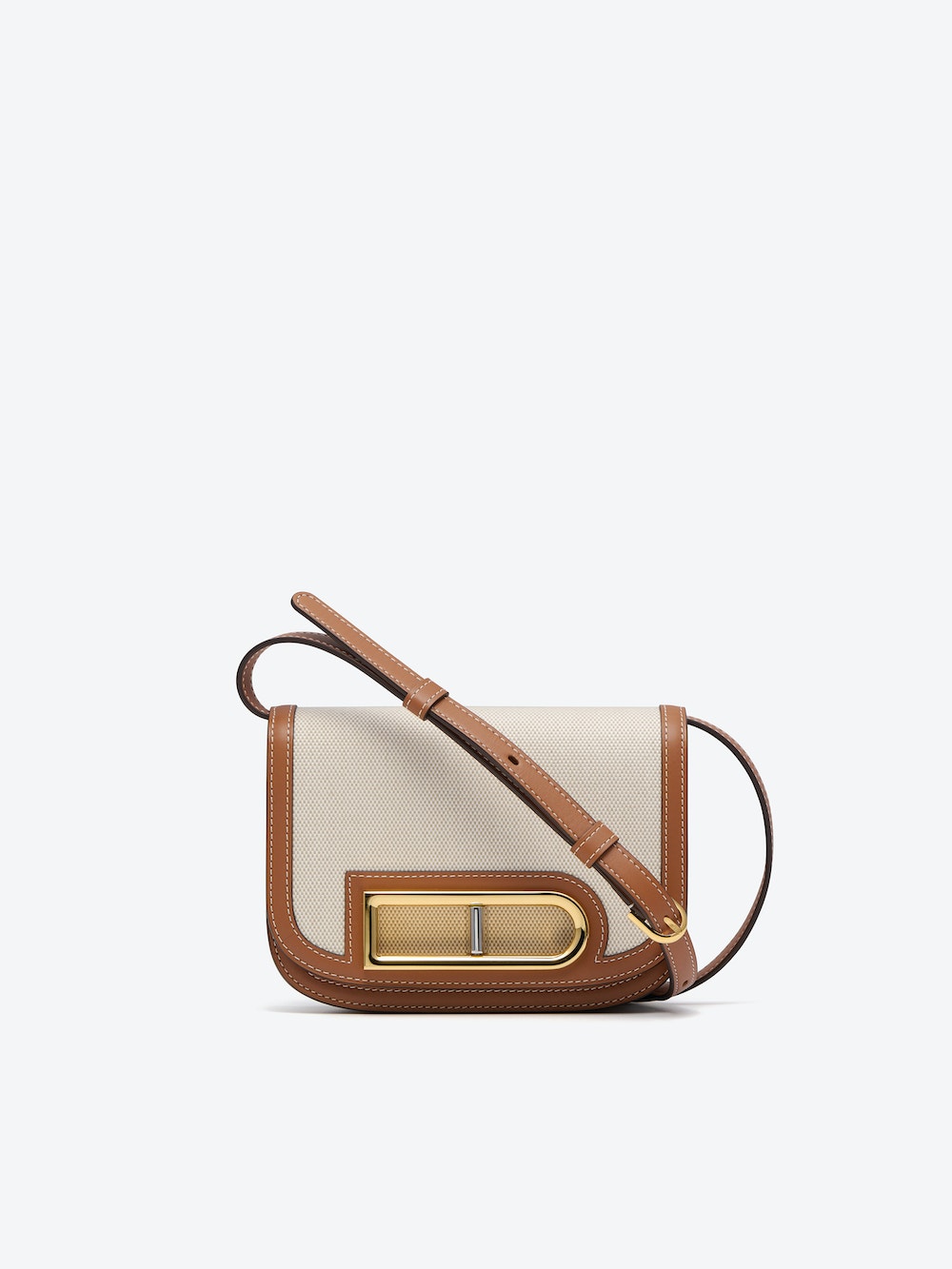 Delvaux Lingot Small in Canvas (Natural - Tan)