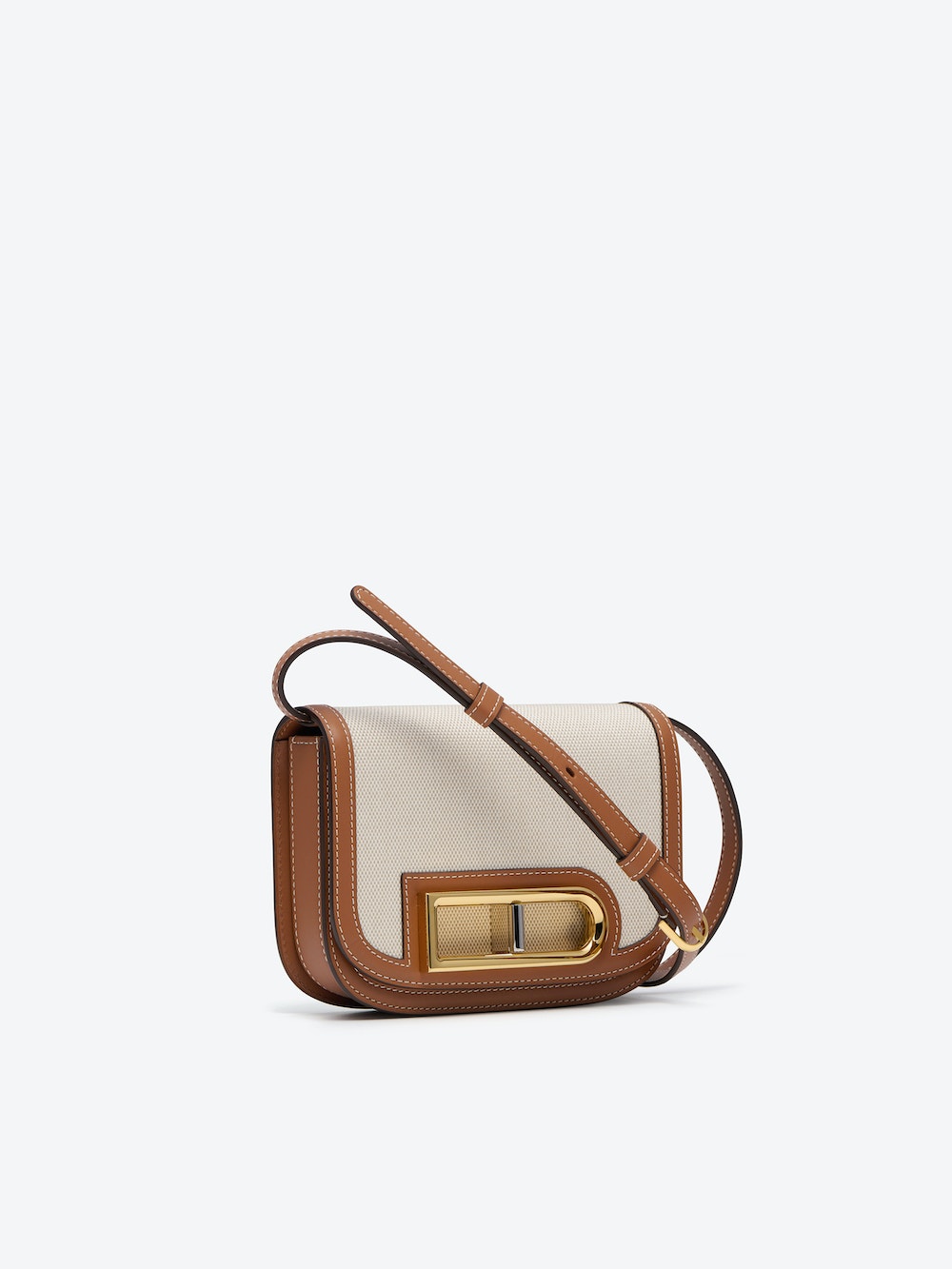 Delvaux Lingot Small in Canvas (Natural - Tan)