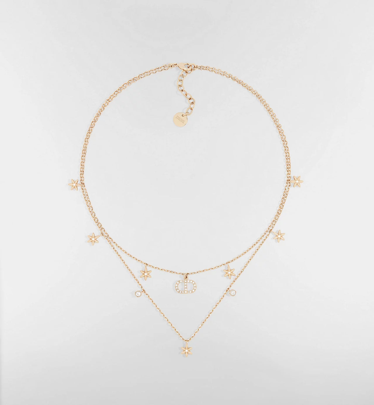 Dior Petit CD Daisy Necklace (Pale Gold-Finish Metal and Silver-Tone Crystals)